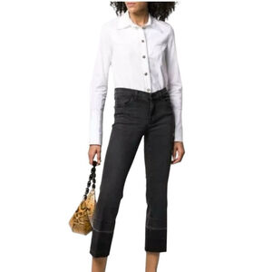 J BRAND Jeans Womens
Black Selena Distressed
Cropped Mid-Rise Classic in Sz 29